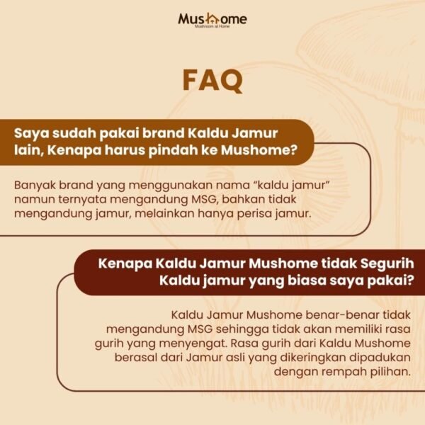 Kaldu Jamur Sehat Non MSG - Mushome