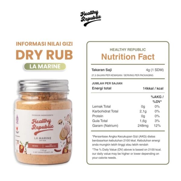 Healthy Republic Spices 110g – Bumbu Serba Guna Rendah Lemak