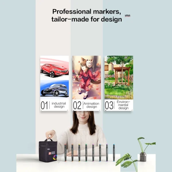 Deli Sketch Marker 2 Tip E70806