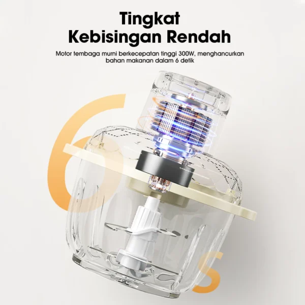 id-11134207-7qukw-lf0l0nyhs880b6 SAMONO Chopper 2in1 Kapasitas 2.2L dan 300ml Multifungsi 300 Watt Penggiling Daging SW-CD300