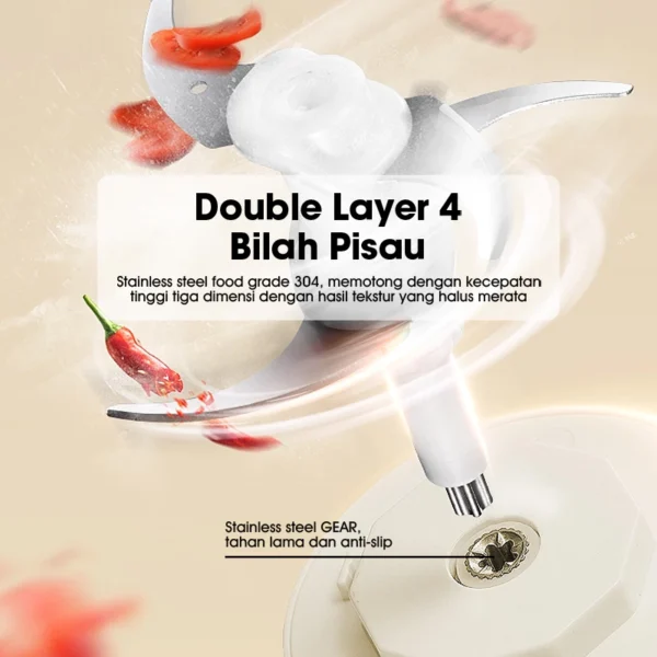 id-11134207-7qul8-lf0l0nyhv1cw52 SAMONO Chopper 2in1 Kapasitas 2.2L dan 300ml Multifungsi 300 Watt Penggiling Daging SW-CD300