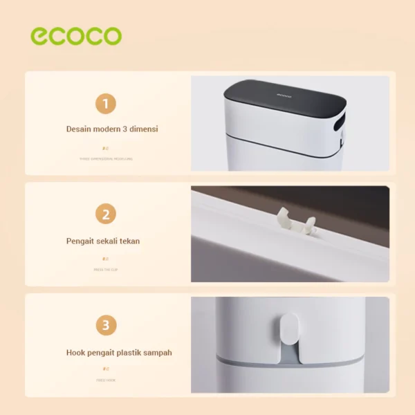 Tempat Sampah ECOCO Simple Zip