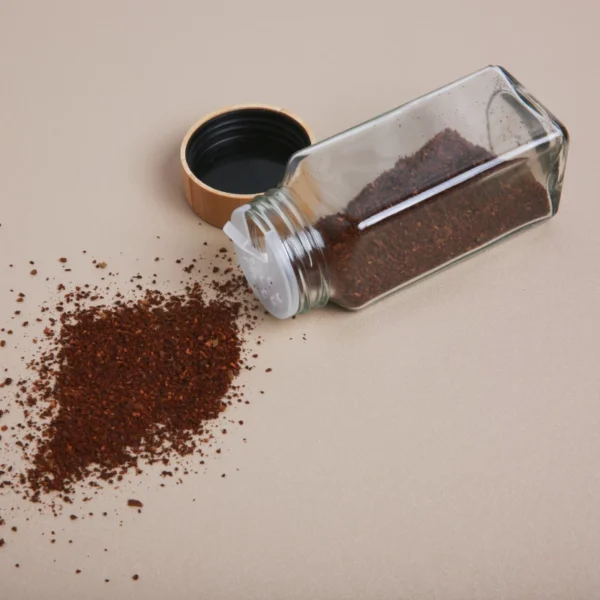 Botol bumbu 120ml kaca tebal dengan tutup bambu yang tahan air dan kering