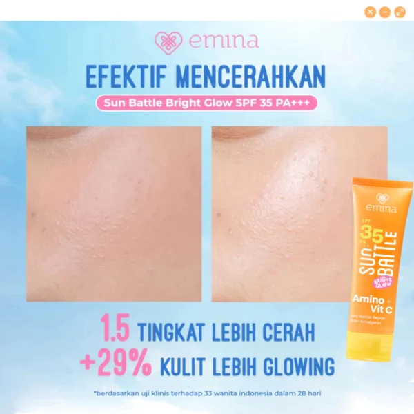 id-11134207-7rbke-mat8nvy1meew10 Emina Sun Battle Bright Glow SPF 35 PA+++